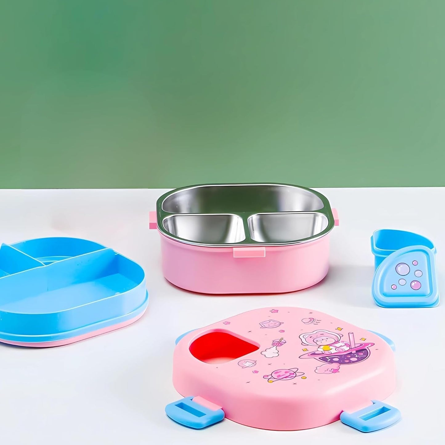 Bento Stainless Steel Lunch Box for Adults – 3 Compartment