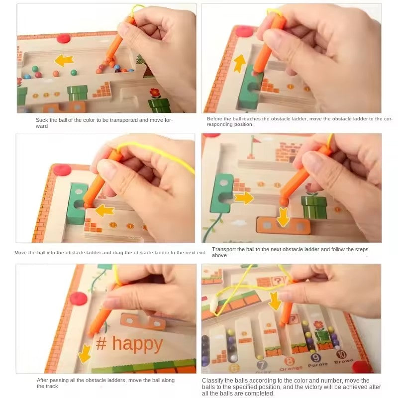Twisoo Montessori Magnetic Color & Number Maze Board – 2-in-1 for Toddlers