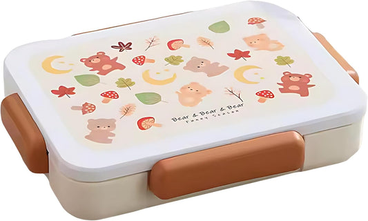 Kids Lunch Box – BPA-Free,5-Compartment (White-Plastic)