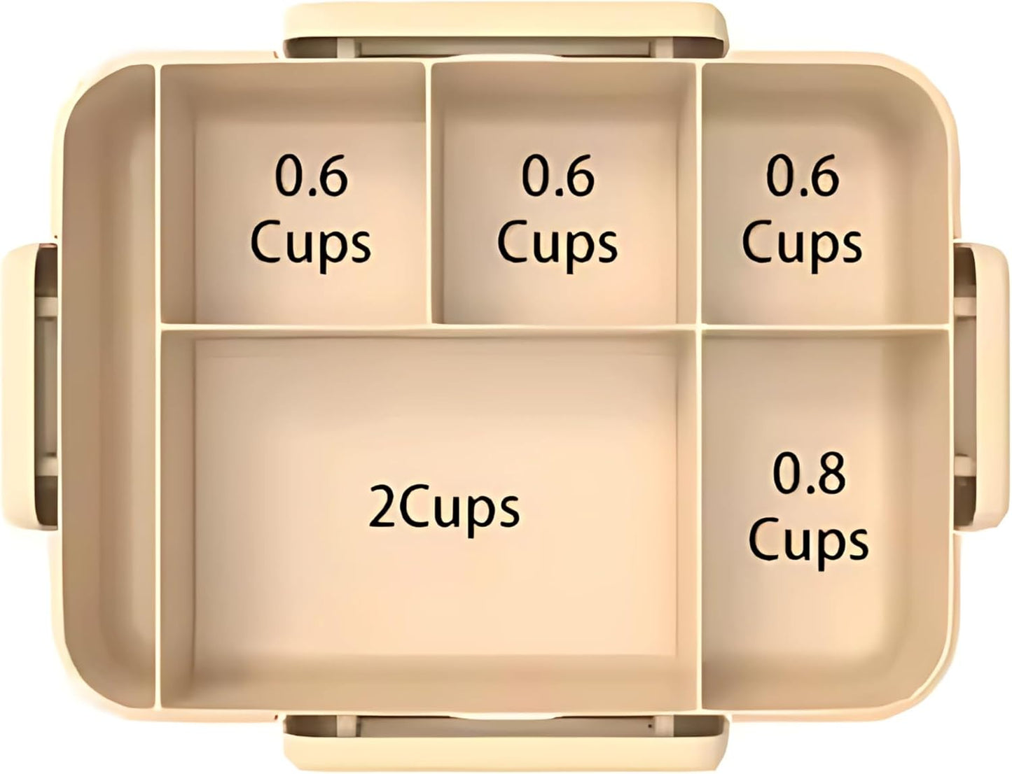 Kids Lunch Box – BPA-Free,5-Compartment (White-Plastic)