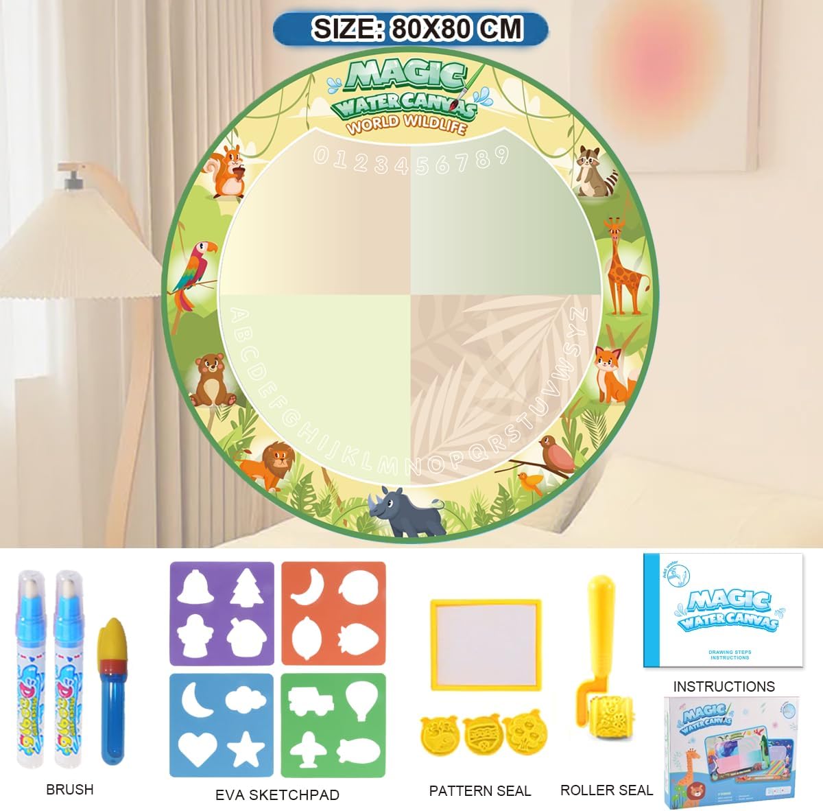 Magic Aqua Water Drawing Mat for Kids - Learning Toy for Children