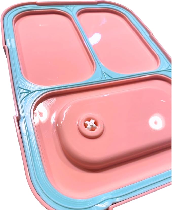 School Lunch Box for Kids Stainless Steel – 3 Compartment, 600ml