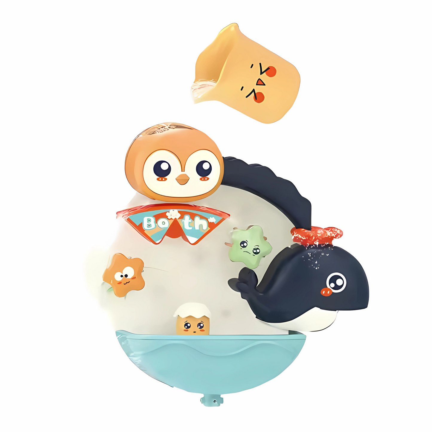 Twisoo Animal Wall Water Bath Shower Toy Set for Toddlers