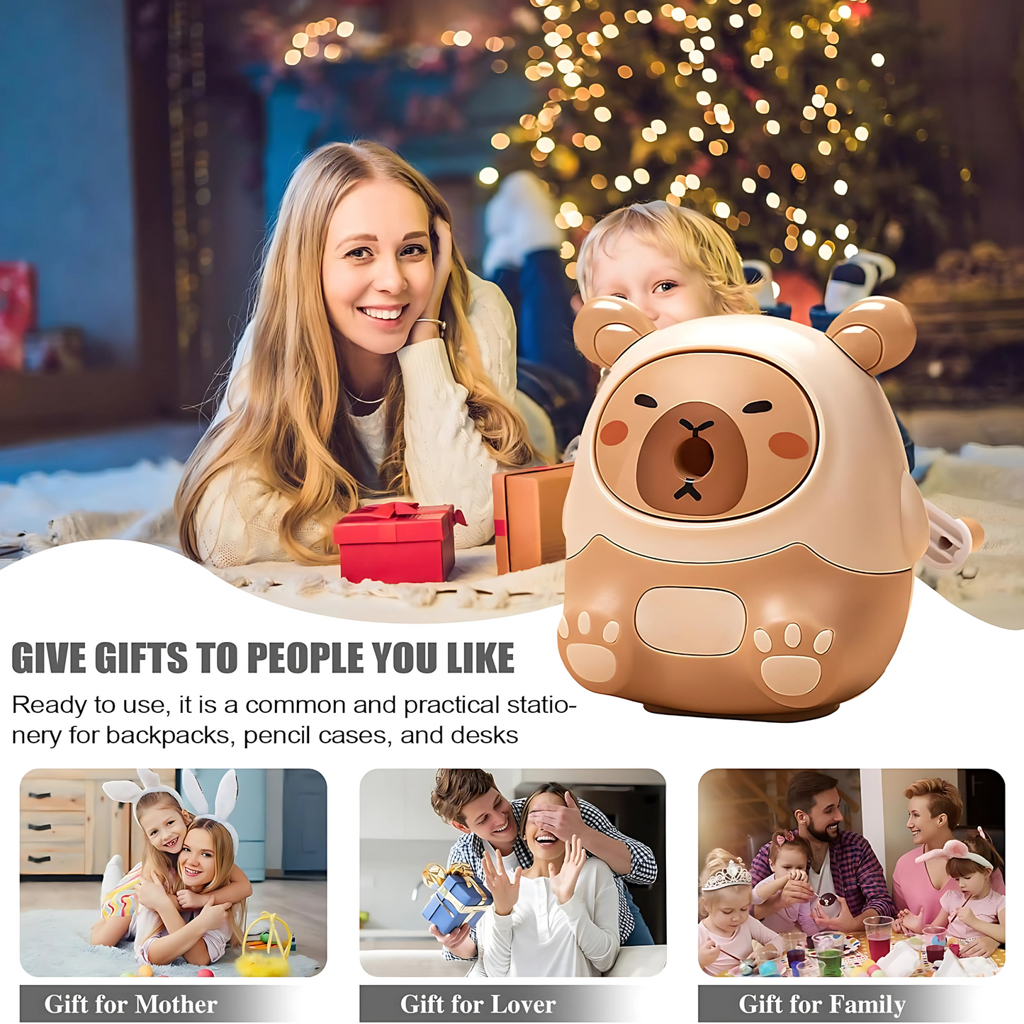 Twisoo Capybara Cute Cartoon Pencil Sharpener