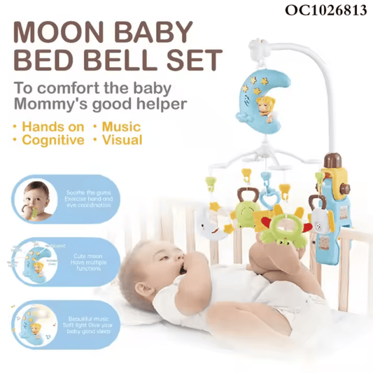 Baby Crib Mobile with Music & Remote – 360° Rotating Hanging Rattle Toy - Twisoo