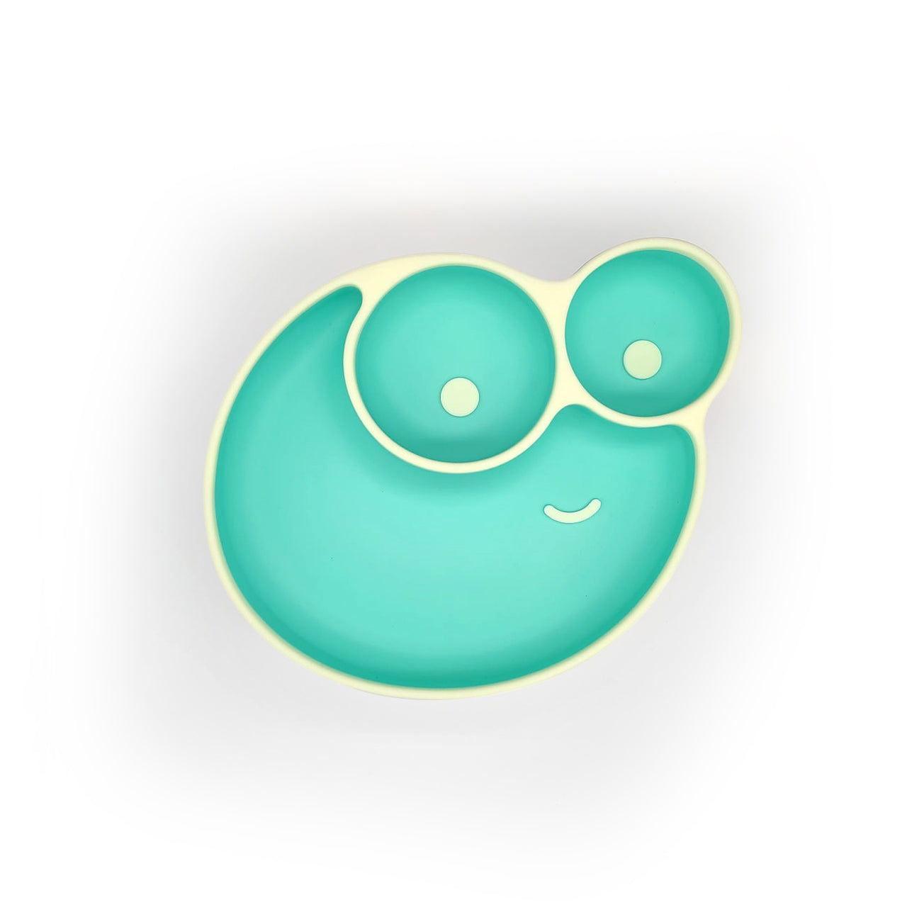 Baby Food Plate - Snail Design with Wooden Spoon - Twisoo