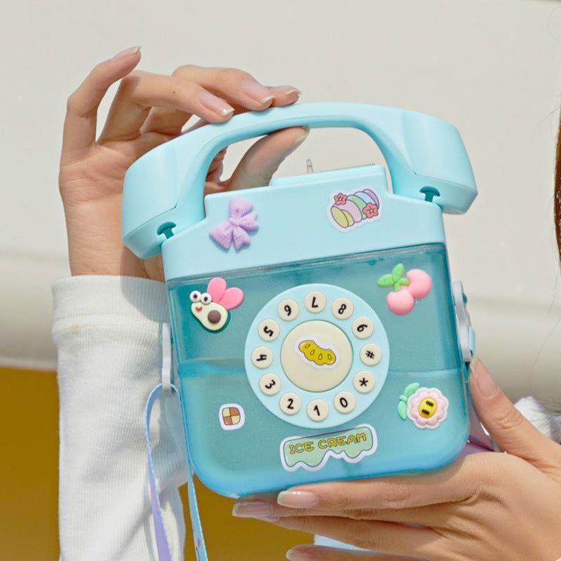 Creative Telephone Shape Water Cup with Straw for Children - Twisoo