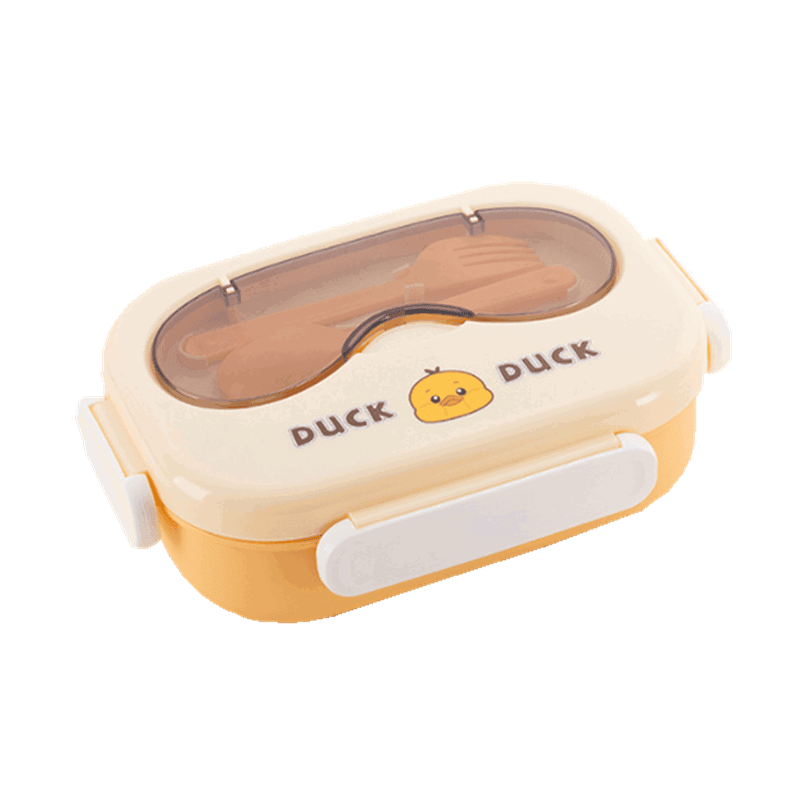 Cute Cartoon Bento - Stainless Steel Lunch Box with Spoon and Sauce Bowl for Kids 🍱 - Twisoo