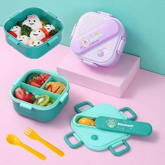 Kids Square Bento Plastic Lunch Box - Twisoo