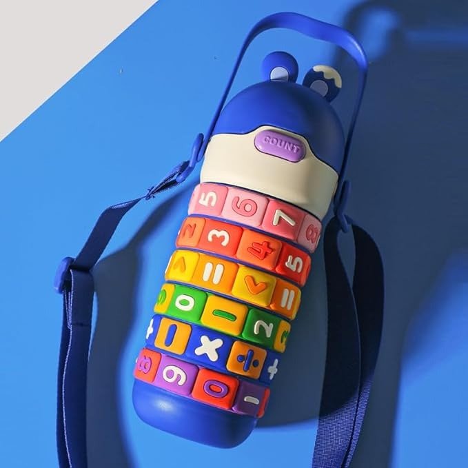 Rotating Educational Stainless Steel Water Bottle for Kids - Twisoo