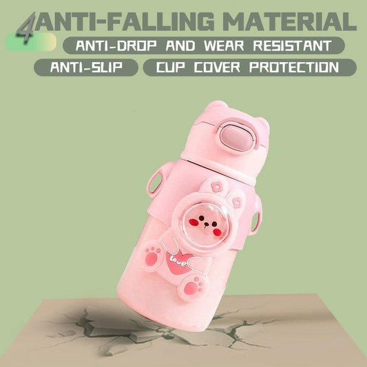 Thermal Stainless Steel School Water Bottle for Kids with Portable Strap - Twisoo