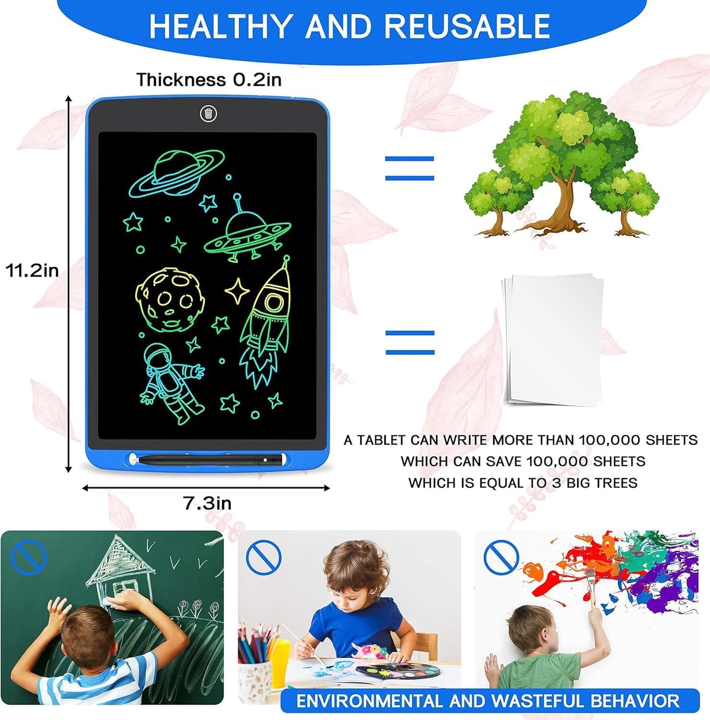 LCD Writing Tablet 10 Inch & 12 Inch Digital Drawing Board for Kids