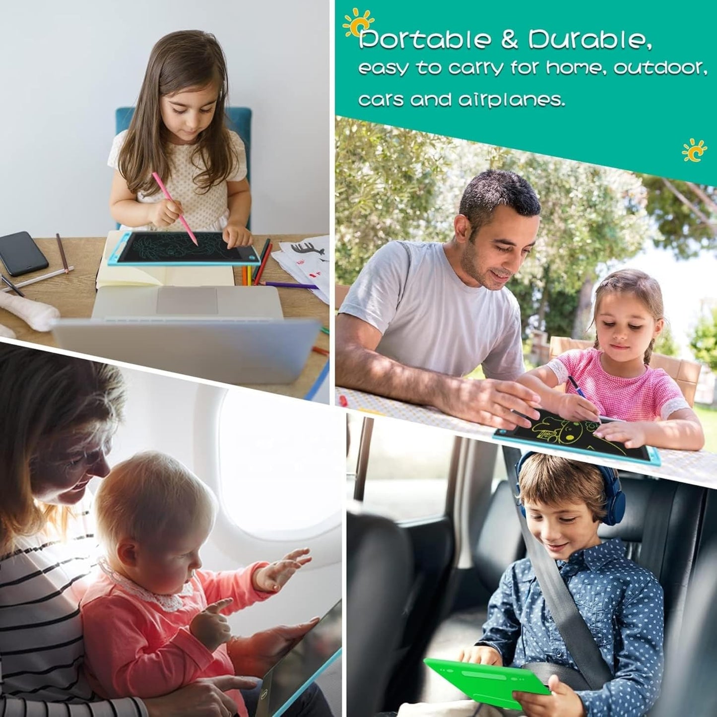 LCD Writing Tablet 10 Inch & 12 Inch Digital Drawing Board for Kids