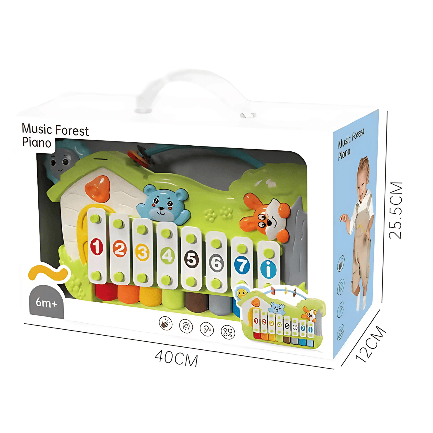 2 - in - 1 Music Forest Piano Toy – 8 - Key Educational Keyboard - Twisoo