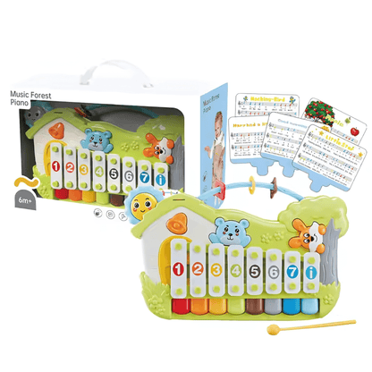 2 - in - 1 Music Forest Piano Toy – 8 - Key Educational Keyboard - Twisoo