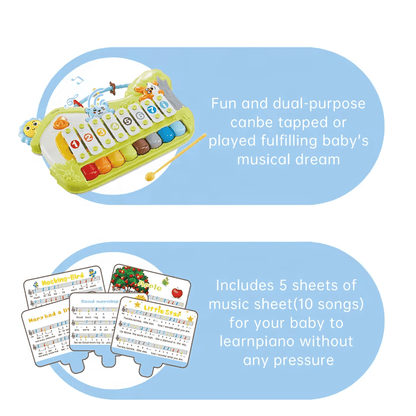 2 - in - 1 Music Forest Piano Toy – 8 - Key Educational Keyboard - Twisoo