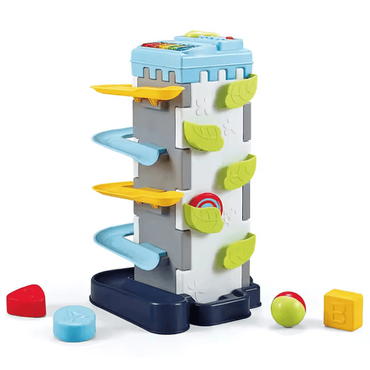 2 - in - 1 Playset with Race Track Shape Sorter &amp; Rolling Ball Piano - Twisoo