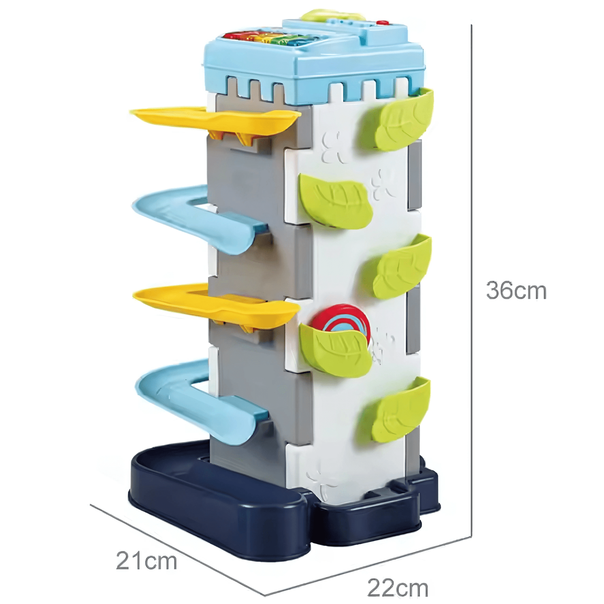 2 - in - 1 Playset with Race Track Shape Sorter &amp; Rolling Ball Piano - Twisoo