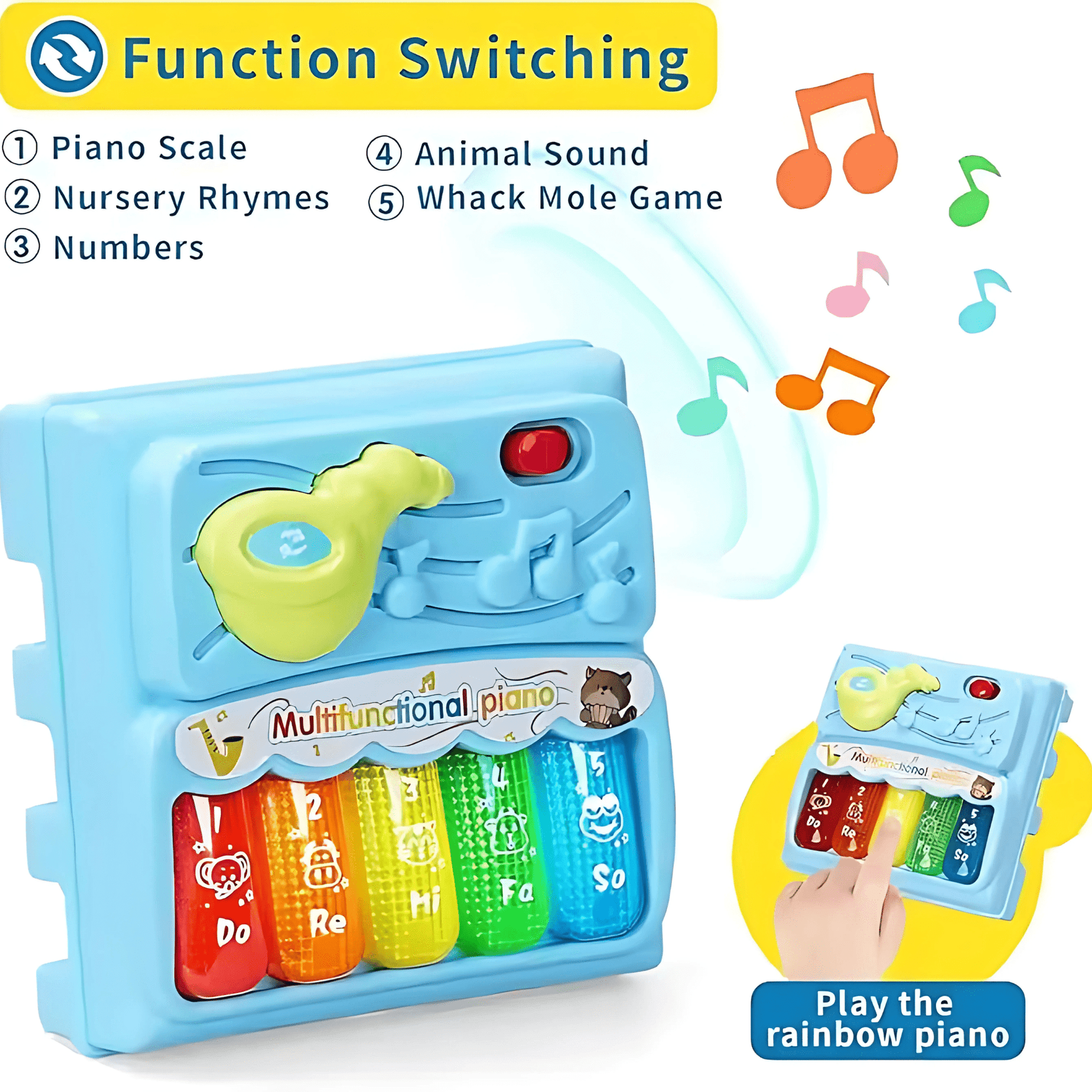 2 - in - 1 Playset with Race Track Shape Sorter &amp; Rolling Ball Piano - Twisoo