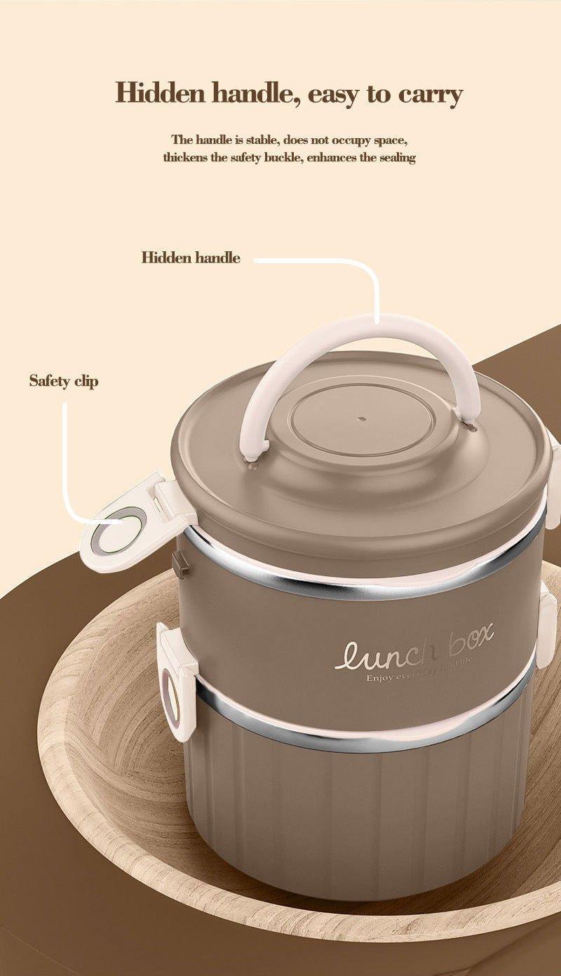 2 - Tier Stainless Steel Lunch Box for Office - Twisoo