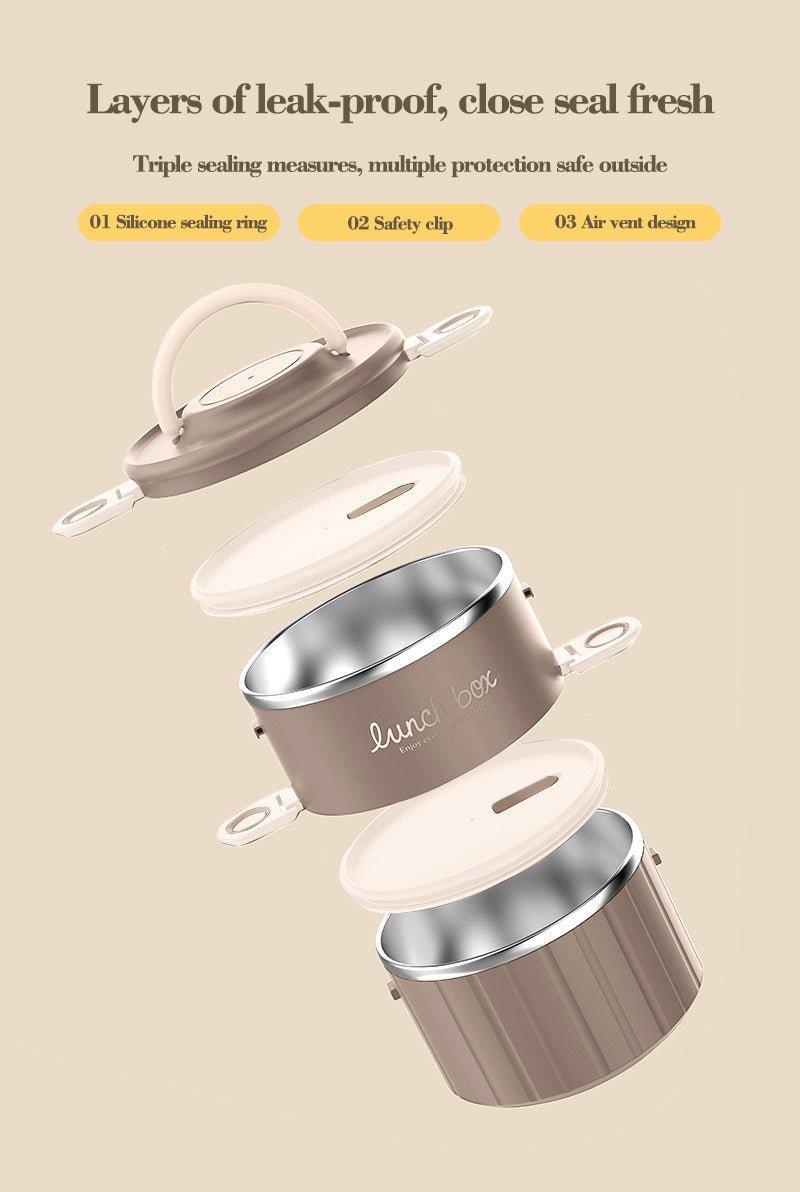 2 - Tier Stainless Steel Lunch Box for Office - Twisoo