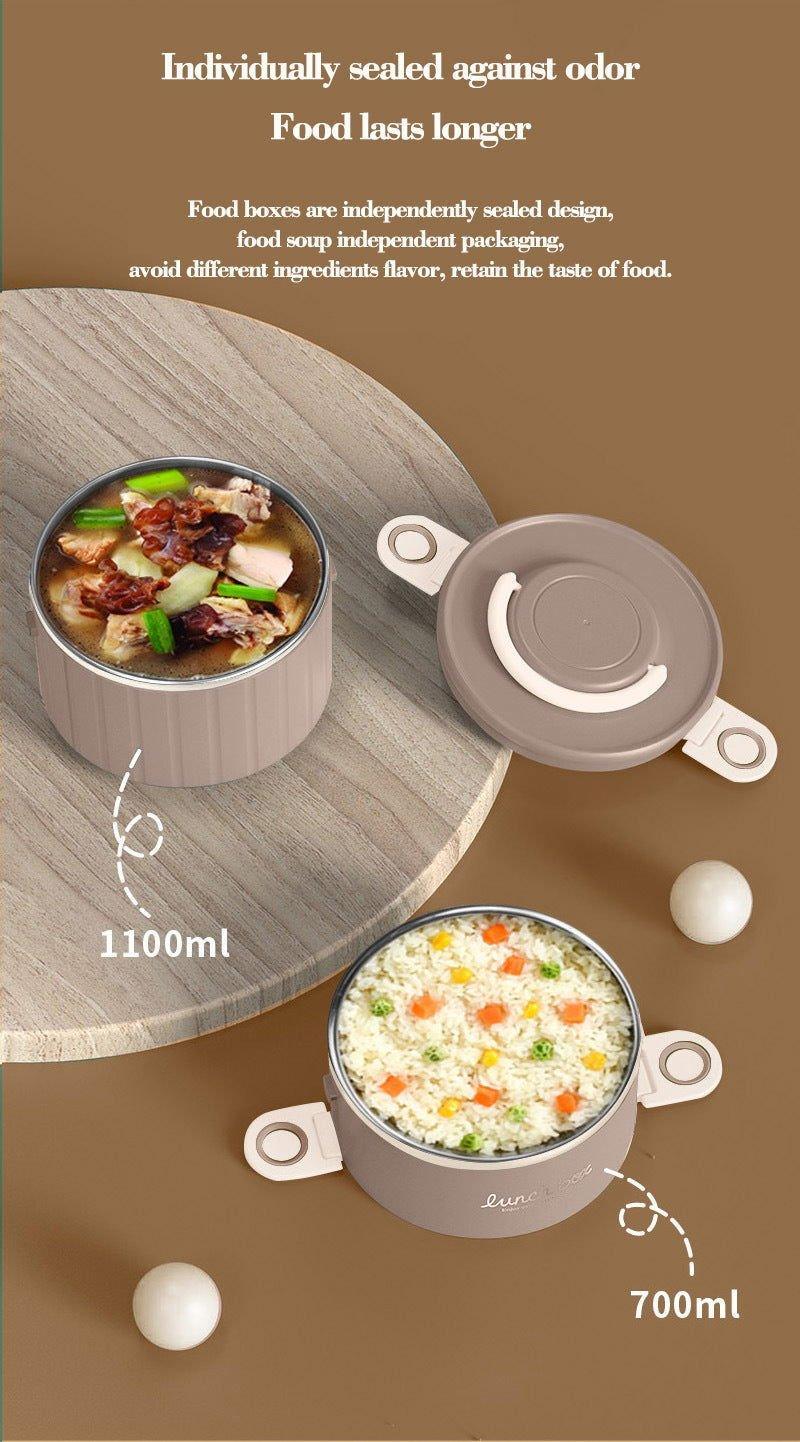 2 - Tier Stainless Steel Lunch Box for Office - Twisoo