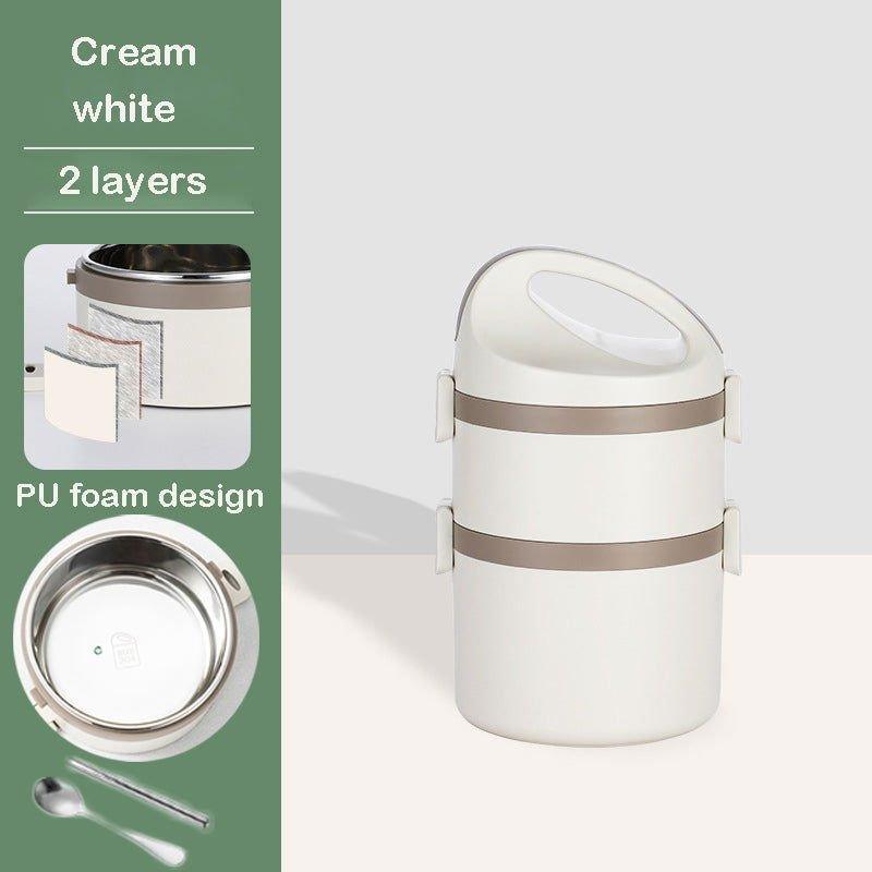 2 - Tier Stainless Steel Lunch Box with Insulated Bag for Office Use 🍱✨ - Twisoo