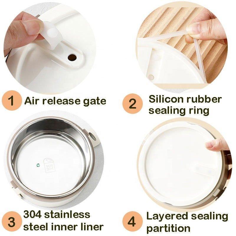 2 - Tier Stainless Steel Lunch Box with Insulated Bag for Office Use 🍱✨ - Twisoo