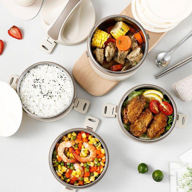 2 - Tier Stainless Steel Lunch Box with Insulated Bag for Office Use 🍱✨ - Twisoo