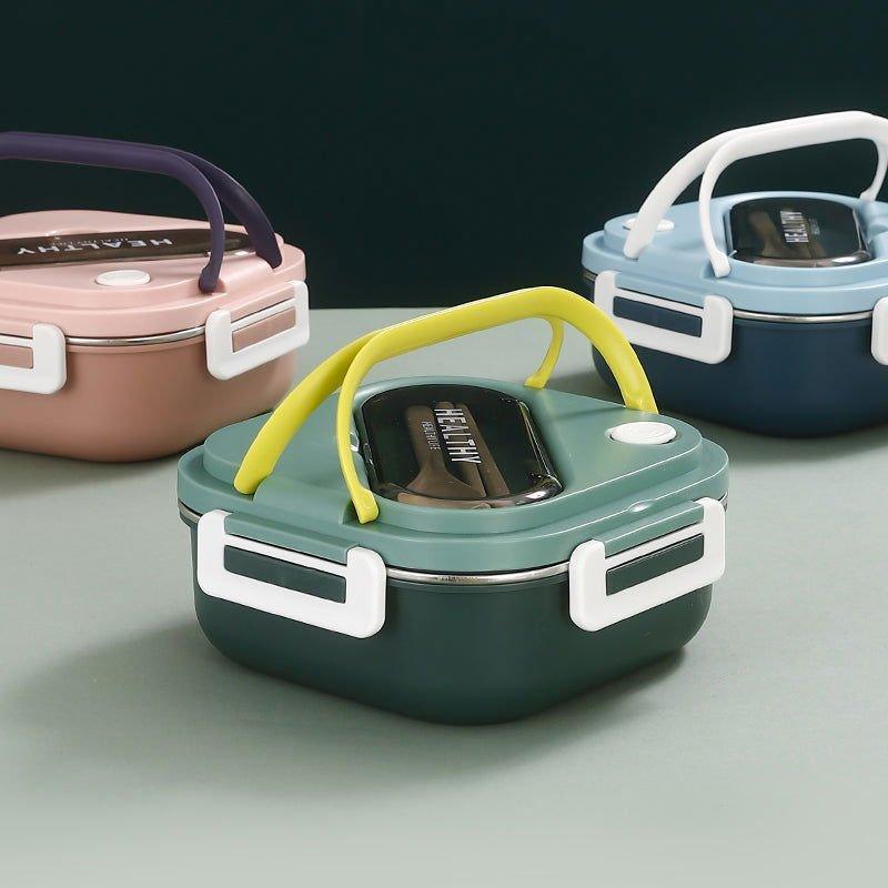 304 Bento Lunchbox with 2 Compartment with Spoons for Teenagers and Adults - Twisoo