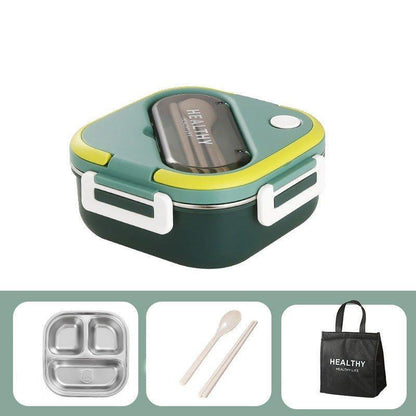 304 Bento Lunchbox with 2 Compartment with Spoons for Teenagers and Adults - Twisoo