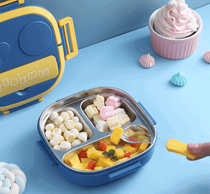 304 Portable - Stainless Steel Lunch Box with 2 Compartment for Kids - Twisoo