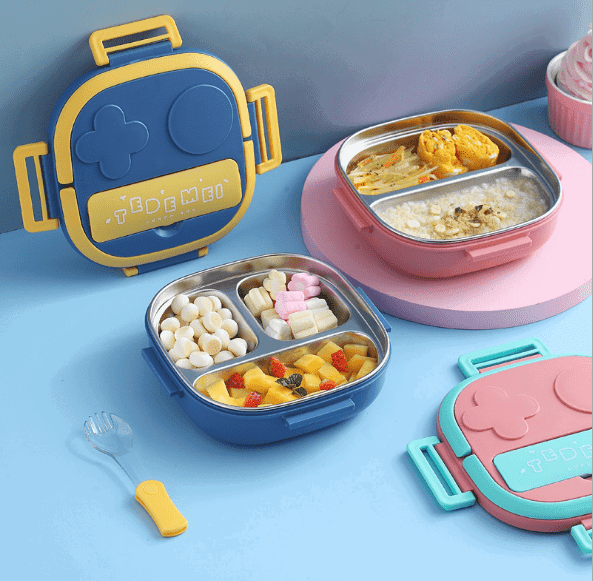 304 Portable - Stainless Steel Lunch Box with 2 Compartment for Kids - Twisoo