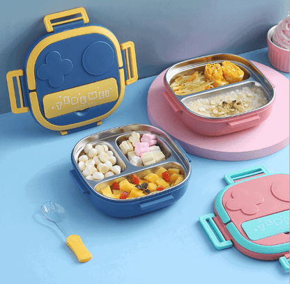 304 Portable - Stainless Steel Lunch Box with 2 Compartment for Kids - Twisoo