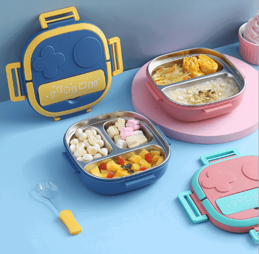 304 Portable - Stainless Steel Lunch Box with 2 Compartment for Kids - Twisoo