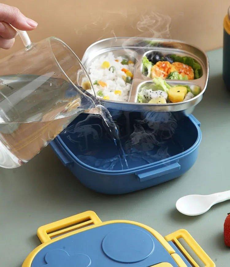 304 Portable - Stainless Steel Lunch Box with 2 Compartment for Kids - Twisoo