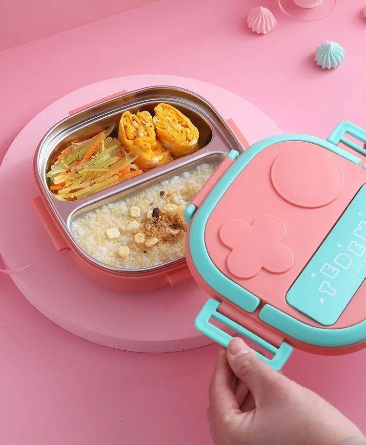 304 Portable - Stainless Steel Lunch Box with 3 Compartment for Kids - Twisoo