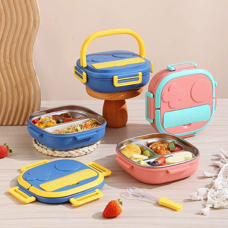 304 Portable - Stainless Steel Lunch Box with 3 Compartment for Kids - Twisoo
