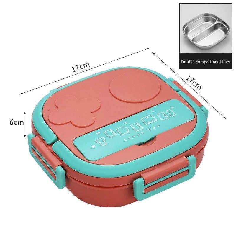 304 Portable - Stainless Steel Lunch Box with 3 Compartment for Kids - Twisoo