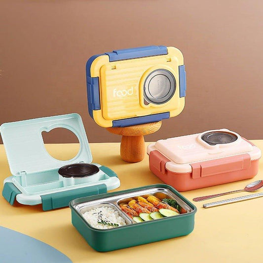 4 Compartment Bento - Steel Lunch Box for Teenagers and Adults - Twisoo