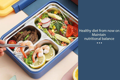 4 Compartment Bento - Steel Lunch Box for Teenagers and Adults - Twisoo