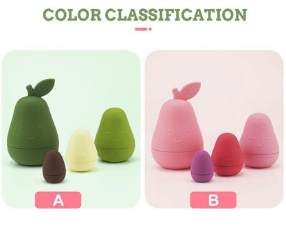 4 PCS Silicon Avocado - Stack Toy Set for Babies - Twisoo