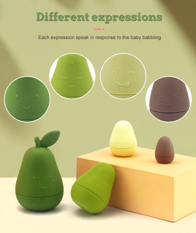 4 PCS Silicon Avocado - Stack Toy Set for Babies - Twisoo