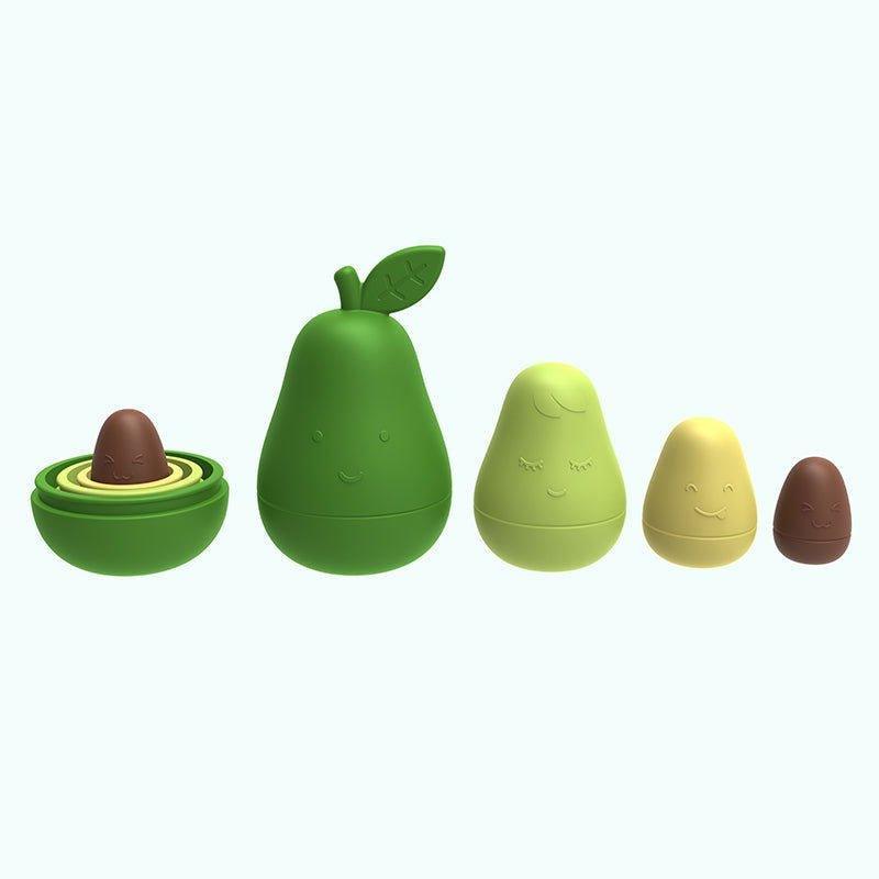 4 PCS Silicon Avocado - Stack Toy Set for Babies - Twisoo