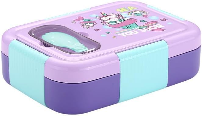 Stainless Steel School Lunch Box for Kids – 3 Compartment, 600ml