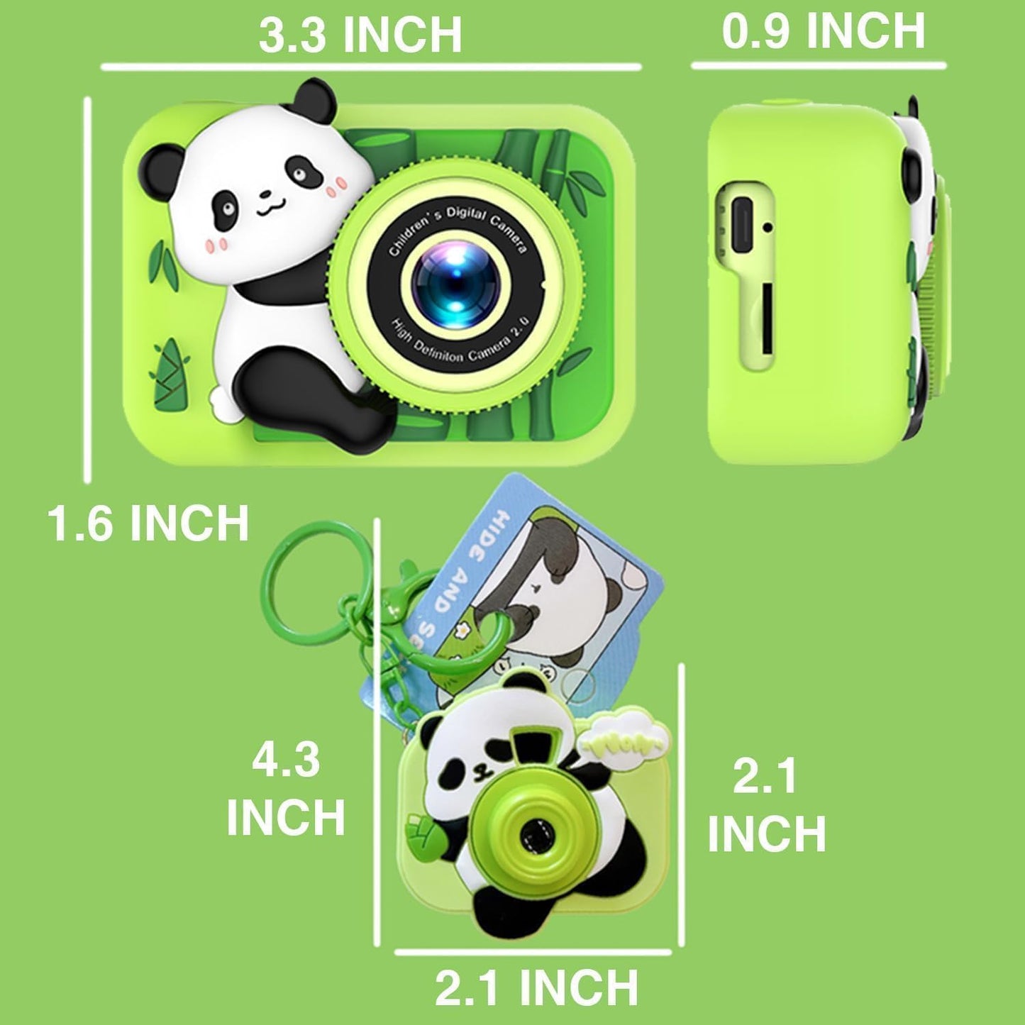 Dual HD 1080P Kids Camera Toy with 32GB SD Card- 2-Inch Screen