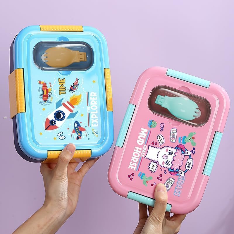 Stainless Steel School Lunch Box for Kids – 3 Compartment, 600ml