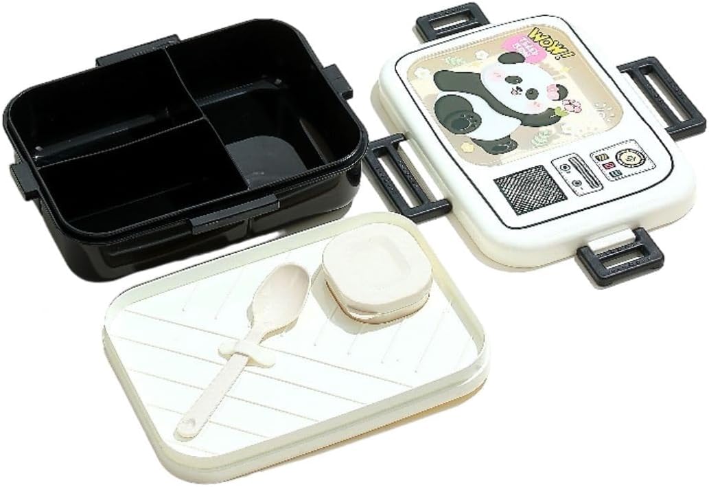 Dual Layer Bento Lunch Box with 3 Compartments