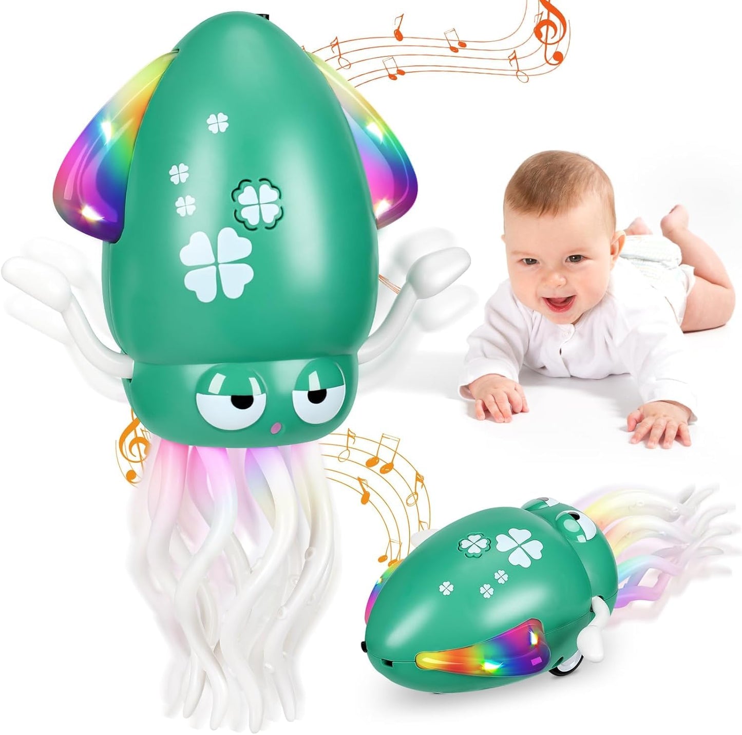 Electric Crawling Octopus Tummy Time Baby Toy