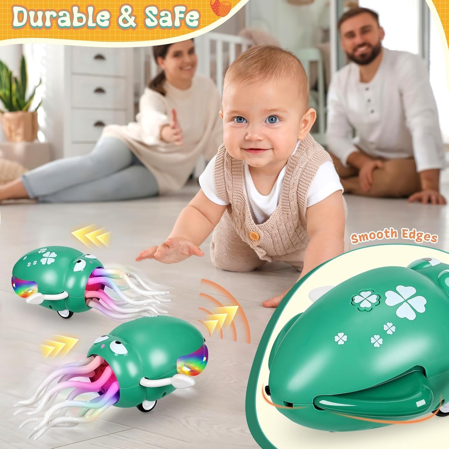 Electric Crawling Octopus Tummy Time Baby Toy